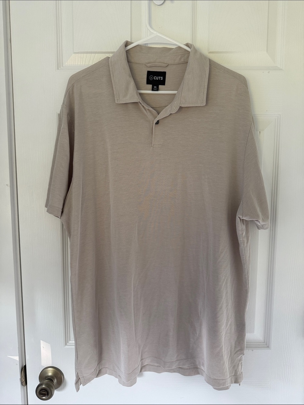 Cuts Men's Polo in Light Taupe